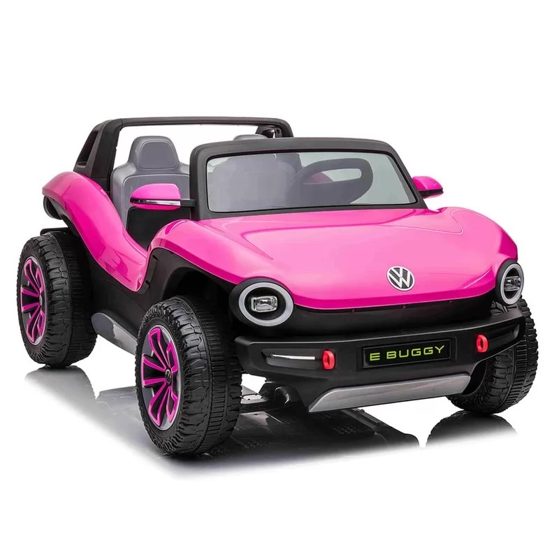 Carro Elétrico Infantil E-Buggy Volkswagen 2 Lugares 12V Rosa